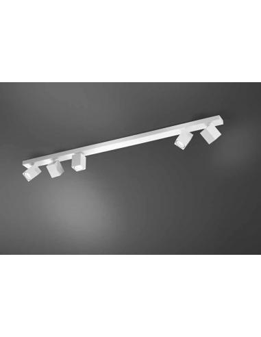 Perenz 8173B Oddy Lampada da soffitto 5 faretti orientabili bianco