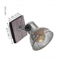 Eglo 49648 Barnstaple Applique da parete vintage zinco anticato