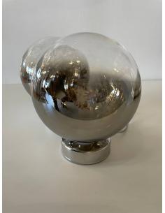 Top Light 1184CR/P-BR Eclipse abat-jour bronze glass sphere and chrome base 2