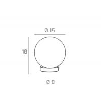 Top Light 1184CR/P-BR Eclipse Lampada da tavolo sfera vetro bronzo base cromo