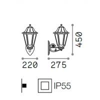 Ideal Lux 120423 Dafne AP1 Wall Lamp Large White