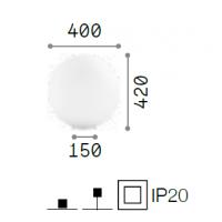 Ideal Lux 000206 Mapa TL1 Table Lamp D40