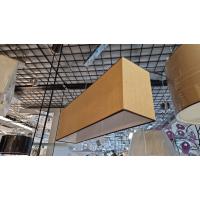 Murano Luce Light 4 SORE9009 Suspension Lamp rectangular lampshade tobacco