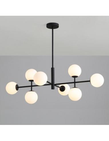 ACB C382082N DORIS Pendant chandelier 95 cm black white sphere