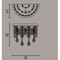 Affralux 2278 Hemidark Wall lamp smoked crystals