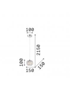 Ideal Lux 044187 Calypso SP1 Lampadario a sospensione cristallo 2