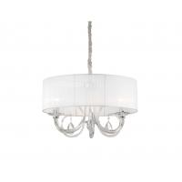 Ideal Lux 035840 Swan SP3 Lampadario a sospensione con paralume 3 luci Bianco