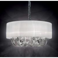 Ideal Lux 035826 Swan SP6 Pendant chandelier with 6-light lampshade White