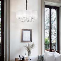 Ideal Lux 035826 Swan SP6 Pendant chandelier with 6-light lampshade White