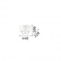 Ideal Lux 035864 Swan AP2 Lampada da parete applique classico bianco