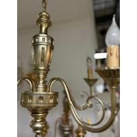 Luce Più DBL 724/5 Lampadario a sospensione 5L legno bronzo