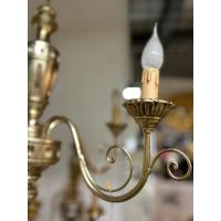 Luce Più DBL 724/5 Lampadario a sospensione 5L legno bronzo