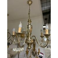Luce Più DBL 724/5 Lampadario a sospensione 5L legno bronzo