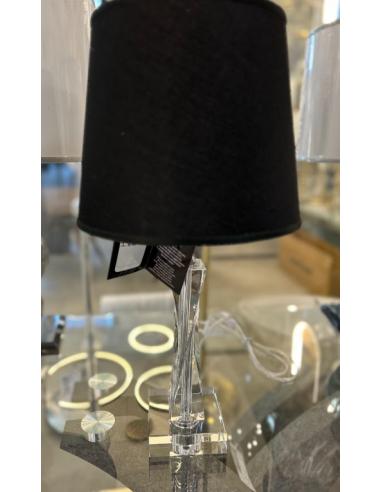 Luce Più DB412 Table lamp h 50 cm in crystal and black lampshade