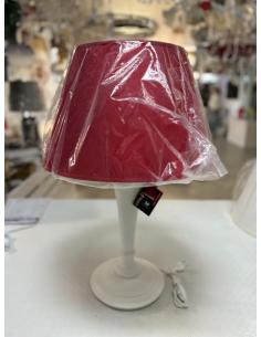 Luce Più DBL100G/CRACLE-BCO Table lamp cracle wood red lampshade