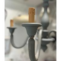 Luce Più DBL 820/5 Pendant chandelier Wood 5L Antique Blue