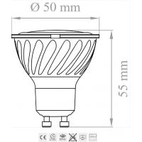 Luce Più DIKLED8W60G230BN Led light bulb GU10 8W 4100K 50x55mm