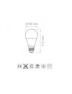 Luce Più G60-12W/E27/BN Lampadina LED goccia E27 11W 4000K 60x112mm 2