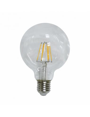 Luce Più FLGL125E27BC Lampadina Filamento Led Globo E27 8W 3000K 125x175mm