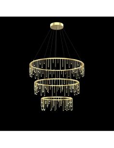 Illuminati MD23001008-3ABRS Scintilla 3-level LED pendant chandelier Brass
