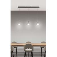 Fabas 3755-48-241 Brena Lampada a sospensione 3L LED Vetro Trasparente