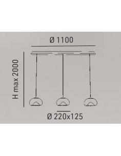 Fabas 3755-48-241 Brena Pendant lamp 3L LED Transparent glass 2