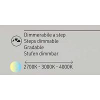 Fabas 3755-48-241 Brena Lampada a sospensione 3L LED Vetro Trasparente