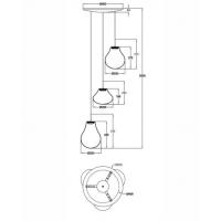 Fabas 3774-47-241 Deva Pendant chandelier 3L transparent glass