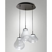 Fabas 3774-47-241 Deva Pendant chandelier black and transparent glass 3L