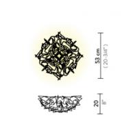 Slamp VELCM00WHG00000000EU Veli Aurea Wall lamp Medium White/Gold
