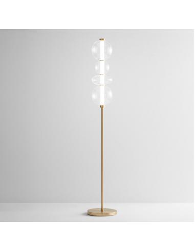 Perenz 8166 TR LC Bubbles Lampada da terra LED Vetro finitura Oro