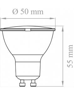 Luce Più DIKLED7WDIMBC Lampadina Led Dimmerabile GU10 7W 3000K 50x57mm 2