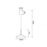 Mantra 7896 Calice latch LED pendant lamp Ø32cm coffee brown