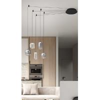 Perenz 8158NLC HUNTER Lampadario a sospensione in metallo nero SOLO STRUTTURA