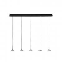 Perenz 8160NLC HUNTER 5-light black rectangular pendant chandelier STRUCTURE ONLY