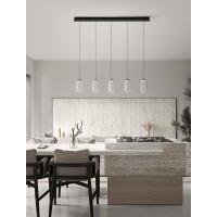 Perenz 8160NLC HUNTER 5-light black rectangular pendant chandelier STRUCTURE ONLY