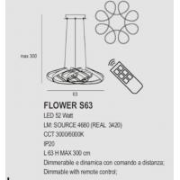 Exclusive Light FLOWERS63WH White LED pendant lamp