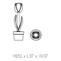Myyour 60111TUL.001 Tulip XL Lampada da terra fiore esterno bianca