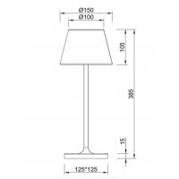 Fabas 3701-30-170 Adam Orange rechargeable LED table lamp