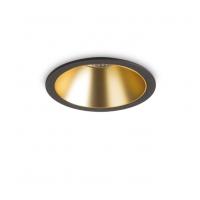 Ideal Lux 192345 Game trim round 11w 3000k 8,5cm Recessed spotlight black gold