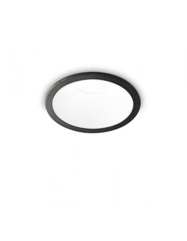 Ideal Lux 192338 Game trim round 11w 3000k 8,5cm Faretto da incasso nero bianco