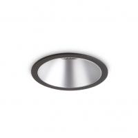 Ideal Lux 192321 Game trim round 11w 3000k 8,5cm Faretto da incasso nero argento