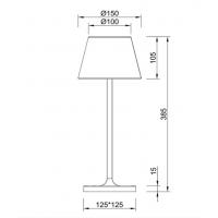 Fabas 3701-30-361 Adam Lampada da tavolo LED ricaricabile Corten