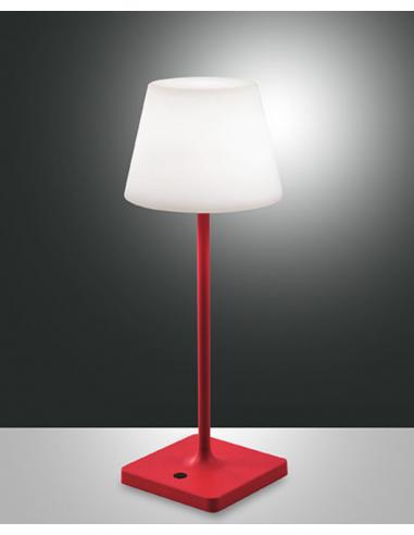 Fabas 3701-30-104 Adam Rechargeable LED Red table lamp