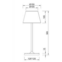 Fabas 3701-30-104 Adam Rechargeable LED Red table lamp
