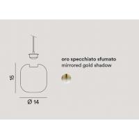 Perenz 8215OR Hunter SOLO VETRO oro specchiato sfumato lampadario componibile