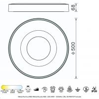 Mantra 7563 Coin bianco 50cm Lampada da soffitto led con telecomando