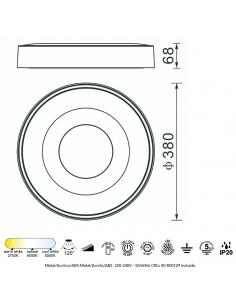 Mantra 7566 Coin bianco 38cm Lampada da soffitto led dimmerabile 2