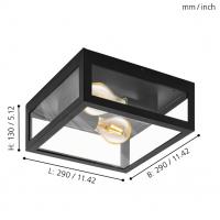 EGLO 94832 Alamonte 1 outdoor wall/ceiling lamp 29x29cm