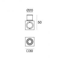 Linea Light 86679W50 Ilamt Faretto da Incasso Led nichel 2W 3000K 62°